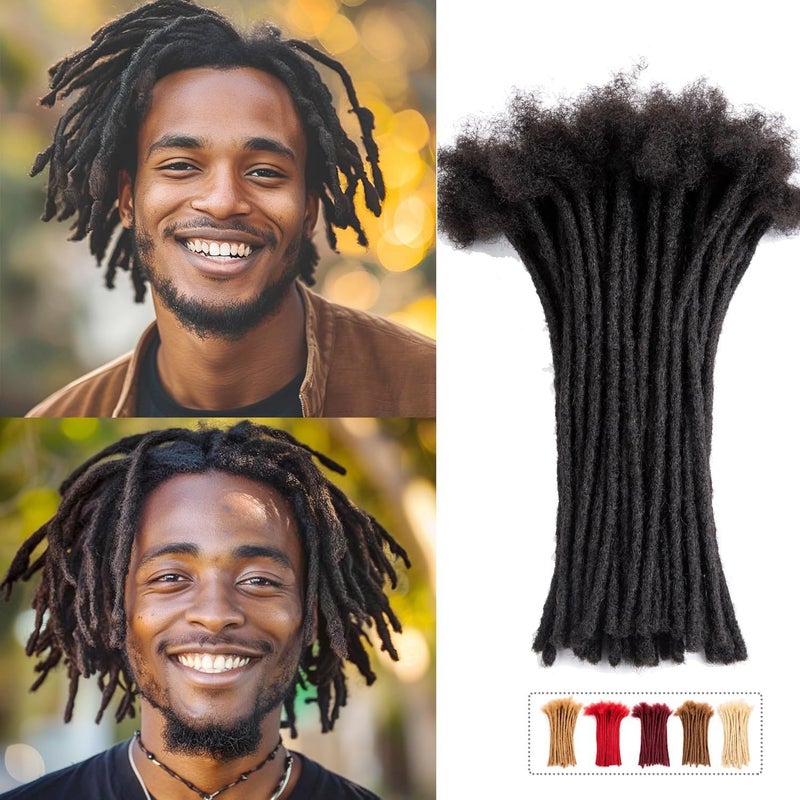 Teresa 612 Inch Small 04cm Width 100 strands 100 Human Hair Dreadlock Extensions for MenWomenKidsFull Handmade Permanent Dread Loc Extensions Human Hair Can be Dyed and Bleached6 Inch