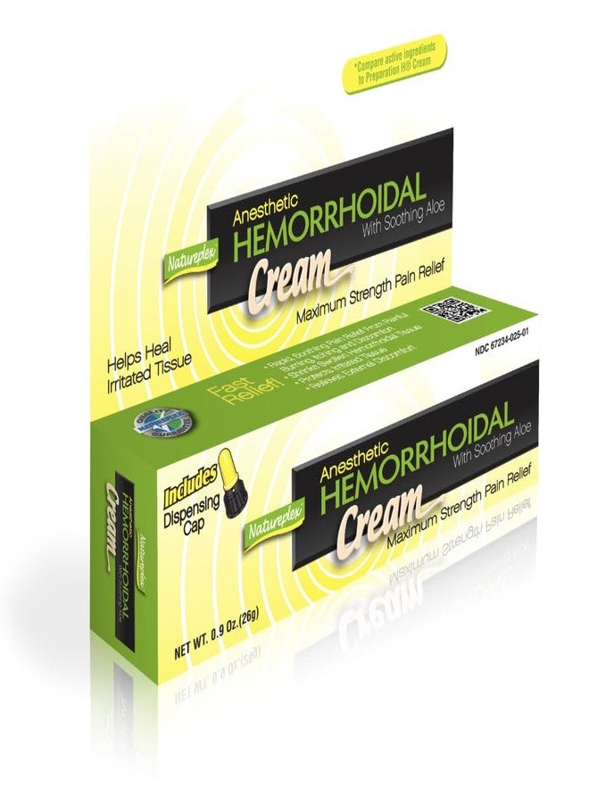 Natureplex كريم هيموريدال من ناتشر بليكس 0.9 أونصة - فينيل إفرين 0.25% ومزيج مخدر براموكساين 1% للمساعدة في تخفيف الحكة، والحرقة، والألم - صنع في الولايات المتحدة الأمريكية
