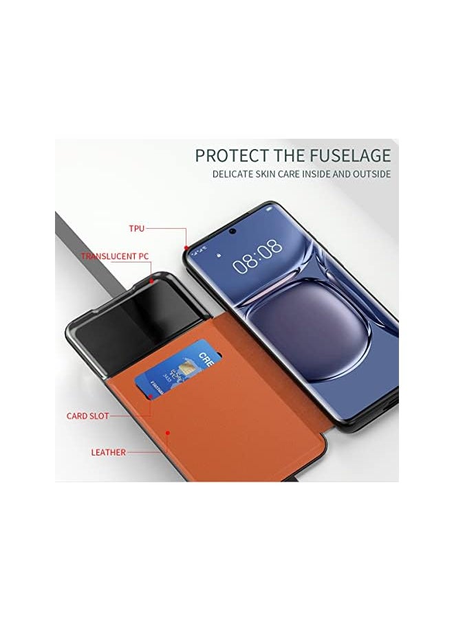 erorex - for Samsung S21 FE Flip Cover, with Stand and Card Slots Tap Control Book Folio Protective Phone Flip Case for Samsung S21 FE (S21 FE, Black) - Image 1