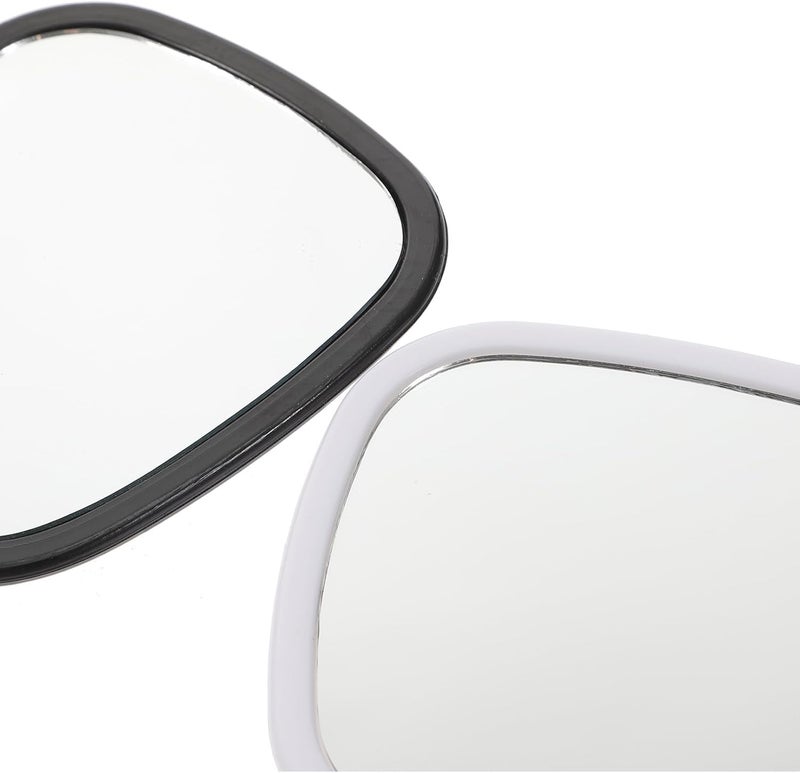 GALPADA 6pcs Handheld Makeup Mirrors with Handle Small Portable Travel Mirrors for Daily Female Use in White and Black - Image 3
