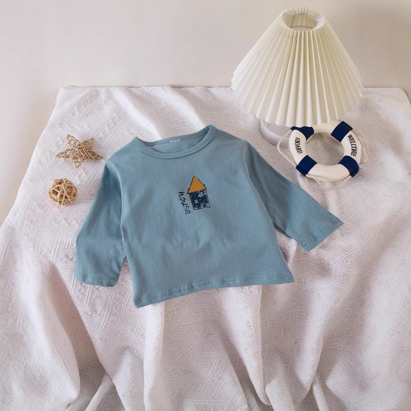 100% Cotton Long Sleeve Cartoon T-Shirt for Boys – Casual Spring Autumn Wear - Image 1