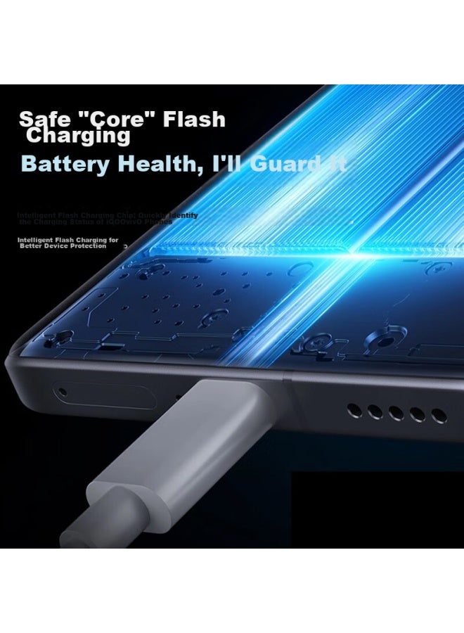 CangHua كابل شحن متوافق مع Iqoo، كابل بيانات Vivo، كابل شحن سريع 6a، شحن فلاش 120w/66w، للهواتف 9/9pro/8/8pro/7/neo6/neo5/3/x80/70/60، 2 متر - Image 5
