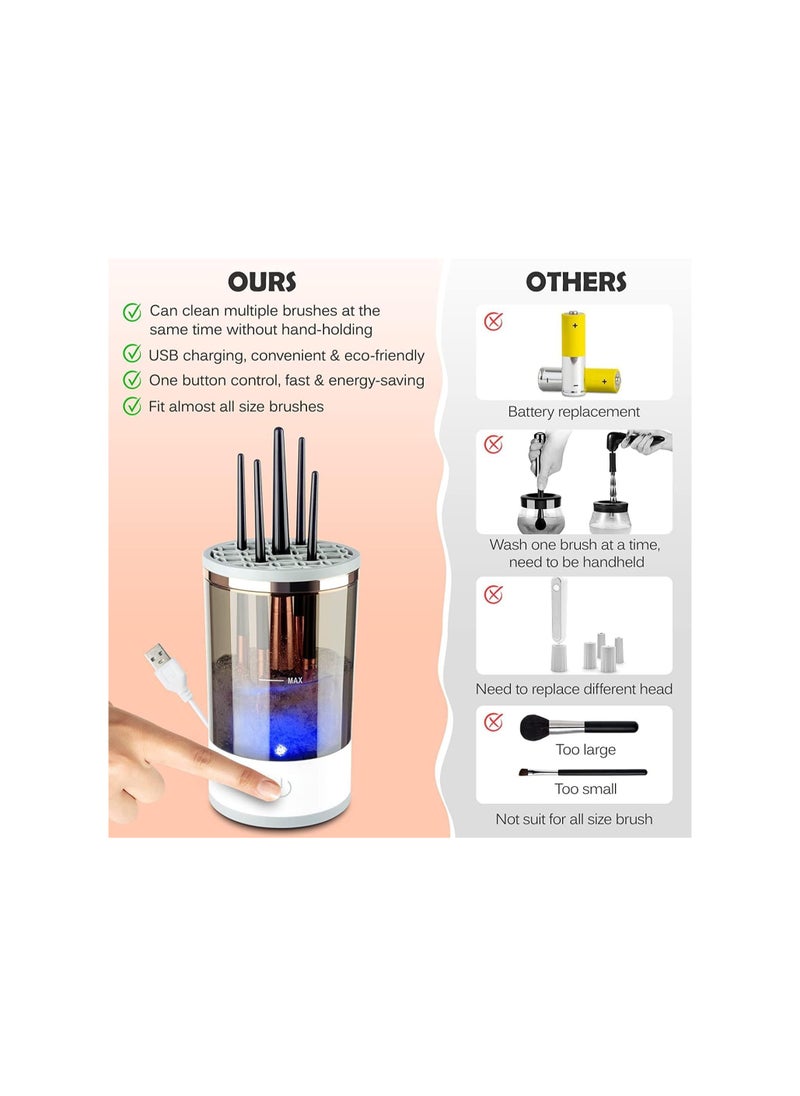 BP - Electric Makeup Brush Cleaner Machine Makeup Brush Cleaner Automatic USB Makeup Brush Washing Machine Brush Cleaner for All Size Beauty Makeup Brushes Set - Image 1