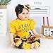 Pedolltree Fashion Reborn Baby Dolls Clothes 22 Inch Girl Yellow Sunflower Outfits Accesories 3 Pcs Set for 2223inch Reborn Dolls Newborn - Image 4