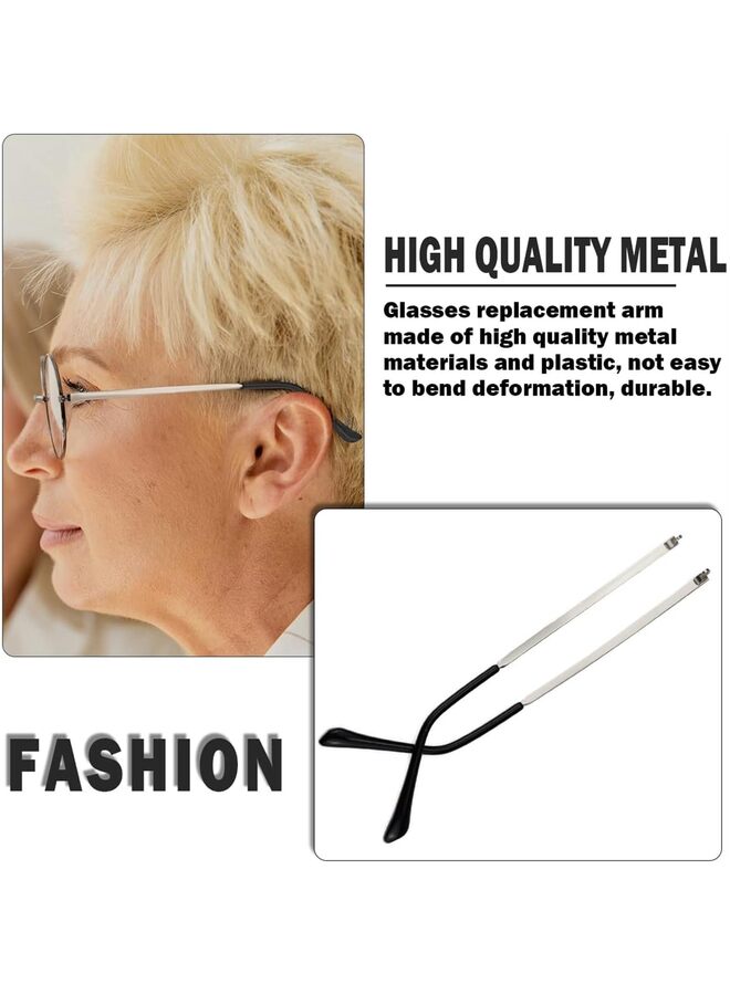 LAMAY 1 Pair Metal Eyeglass Replacement Arm, Eyewear Frame Temple Replacement Universal Sunglasses Arm Legs Replacement for Thin Metal Glasses, Sunglasses (Color : Silver) - Image 3