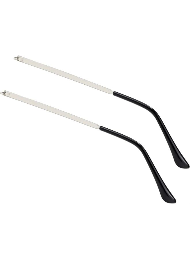 LAMAY 1 Pair Metal Eyeglass Replacement Arm, Eyewear Frame Temple Replacement Universal Sunglasses Arm Legs Replacement for Thin Metal Glasses, Sunglasses (Color : Silver) - Image 1