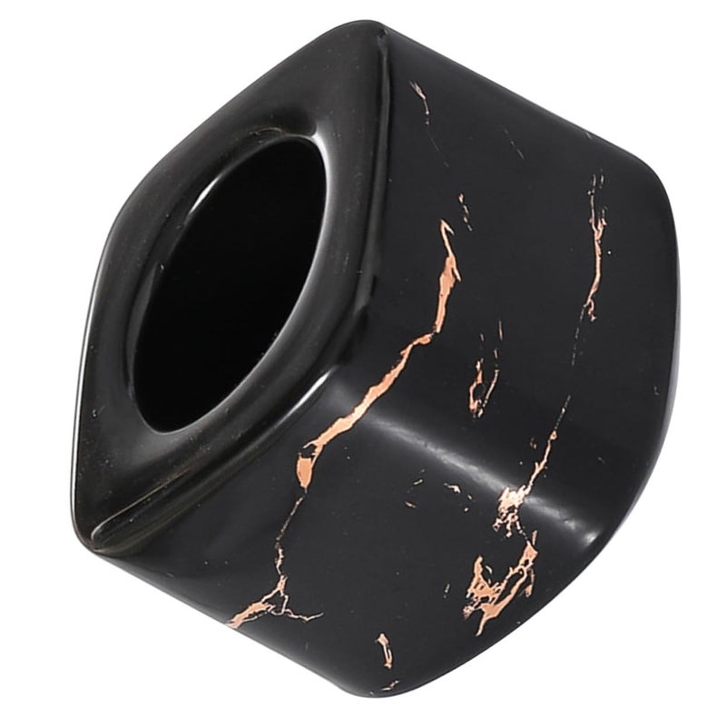 Ceramic Electric Toothbrush Holder with Marbled Base Easy Clean Bathroom Storage Organizer - Image 2