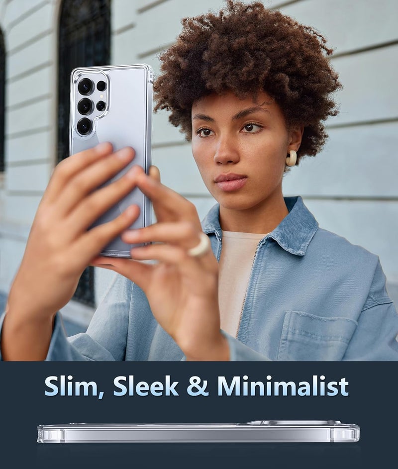 Realcase غطاء خلفي سيليكون لجهاز سامسونج S25 ألترا 5G، مقاوم للخدوش، شفاف، واقي من الصدمات، غطاء خلفي لجهاز سامسونج جالاكسي S25 ألترا 5G - Image 5