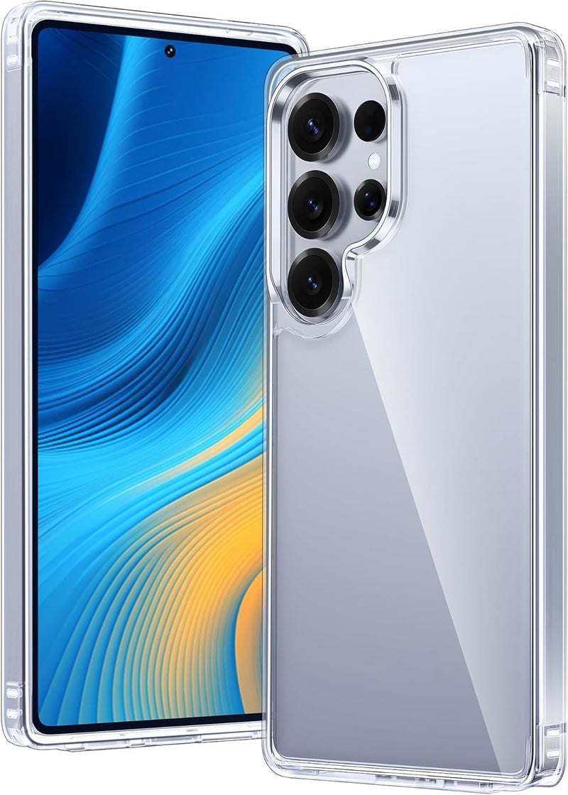 Realcase غطاء خلفي سيليكون لجهاز سامسونج S25 ألترا 5G، مقاوم للخدوش، شفاف، واقي من الصدمات، غطاء خلفي لجهاز سامسونج جالاكسي S25 ألترا 5G - Image 1