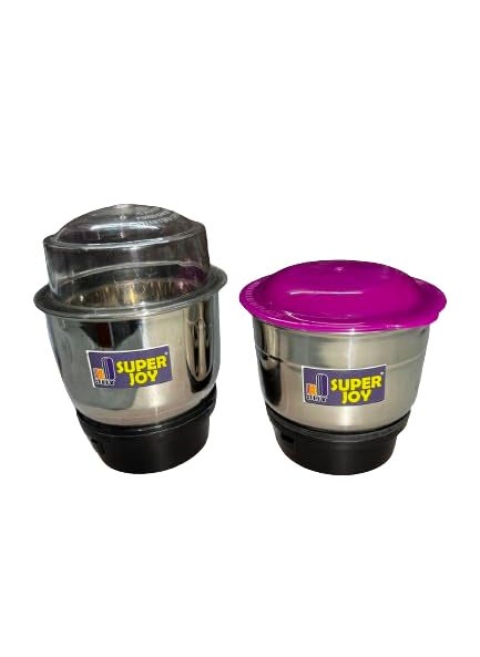 Super Joy - SUPER JOY DOUBLE MIXER GRINDER CHUTNEY JAR 390, 450 ml combo jar for all local and branded mixer - Image 1