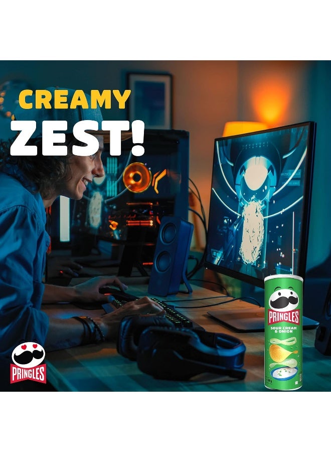 Pringles برينجلز كريمة حامضة وبصل 165 جرام - Image 5