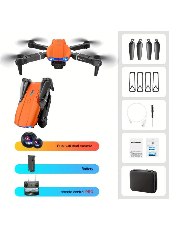 E99 Drone With HD Camera, WiFi FPV HD Dual Foldable RC Altitude Hold, Remote Control Toys For Beginners Children Men's Gifts Indoor And Outdoor Affordable UAV - Image 4
