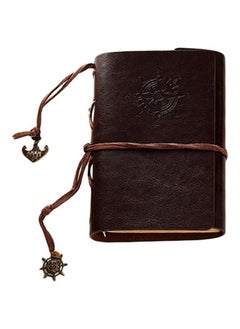 A5 Retro Helm String Faux Leather Journal Brown