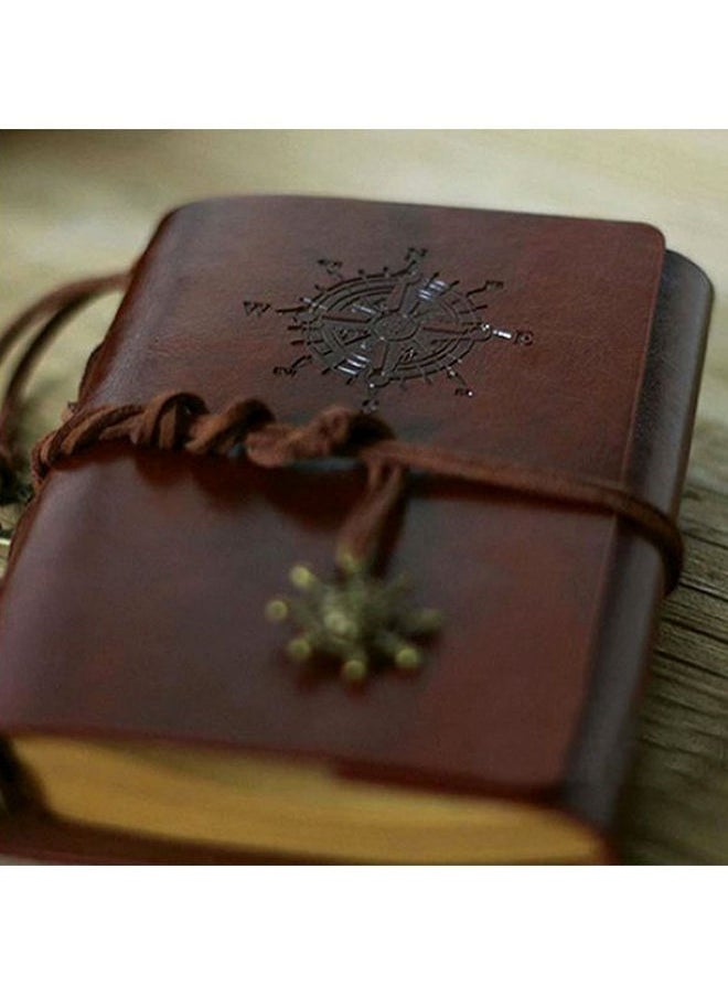 NIBEMINENT - A5 Retro Helm String Faux Leather Journal Brown - Image 1