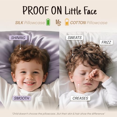 OLESILK Toddler 100% Mulberry Silk Pillowcase, Breathable Soft Smooth for Nursery Kids Night Sleeping, Silk Travel Pillow Cases with Hidden Zipper (1 Pack, Ivory, 13"x18") - Image 5