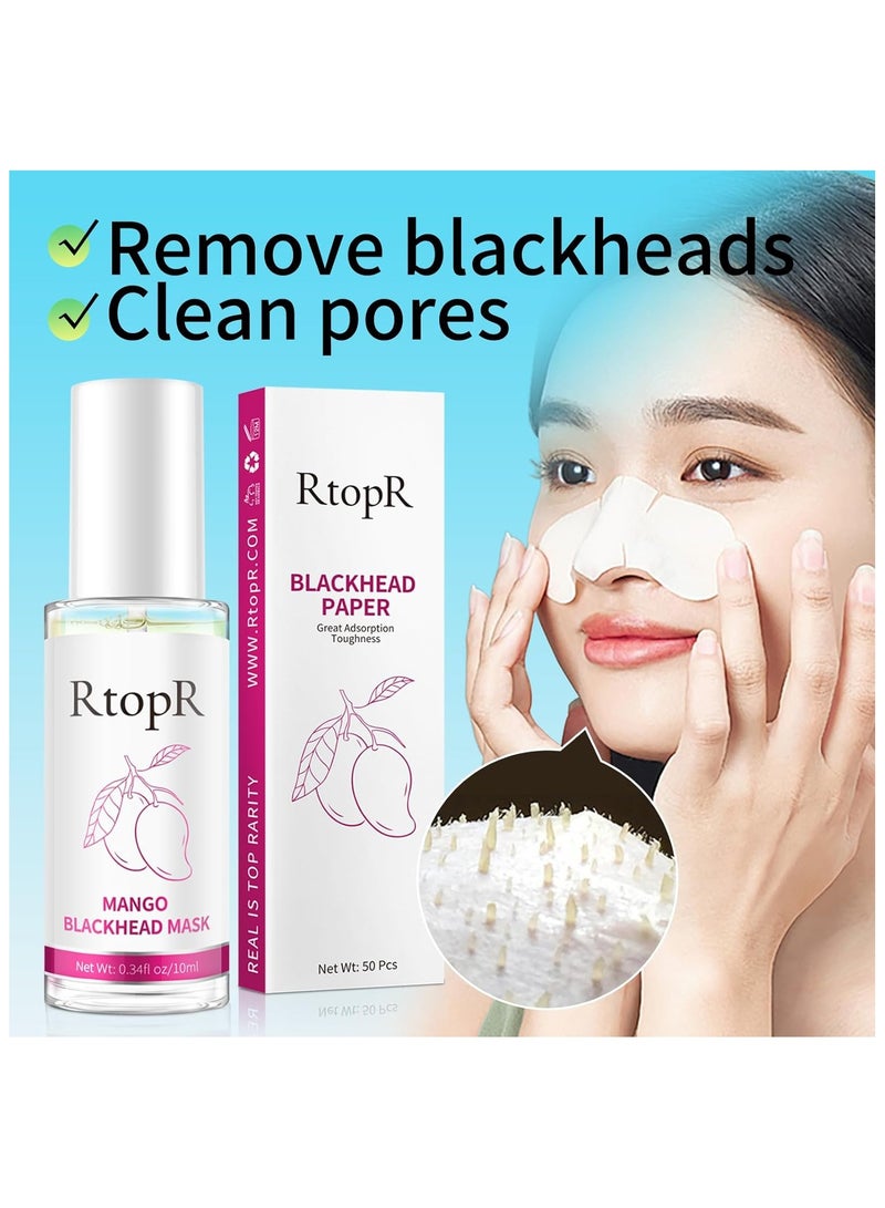 RtopR قناع إزالة الرؤوس السوداء من مانجو لتنظيف عميق للمسام وعلاج حب الشباب لقناع الأنف - Image 3