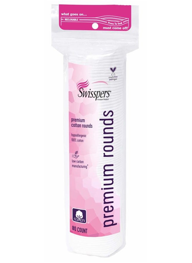 Swisspers Premium 100% Cotton Rounds, Hypoallergenic, 240 Count  - Image 5