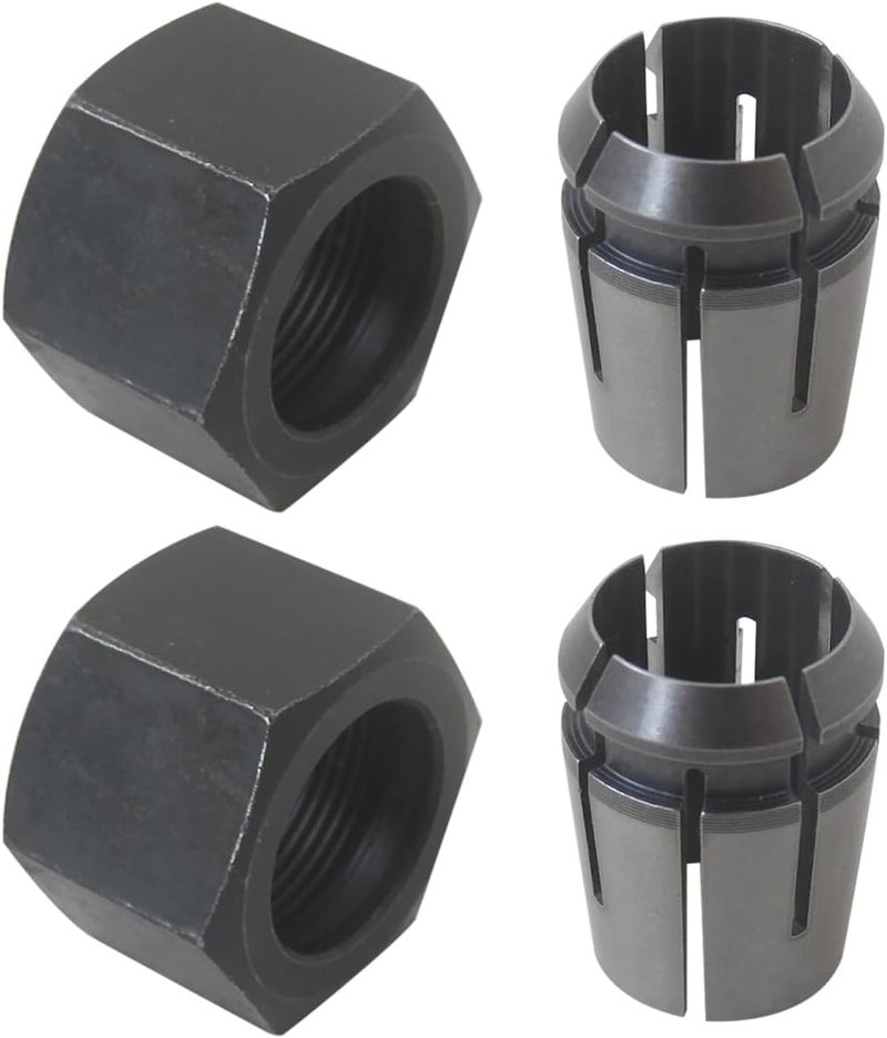 Heavy-Duty Repl. Collets for Routers, 1/2" Size - Fit for Dewalt DW616/DW618 Models and for 1618/1619EVS