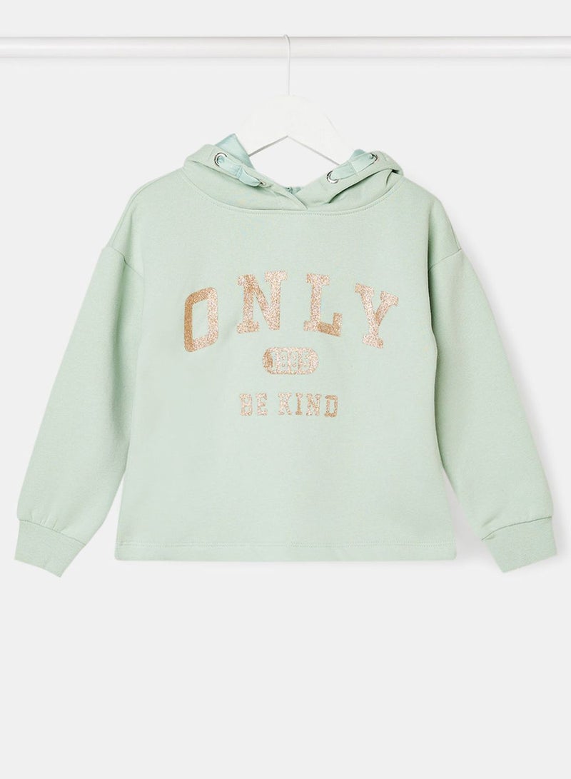 ONLY Kids Glitter Logo Hoodie - Image 1