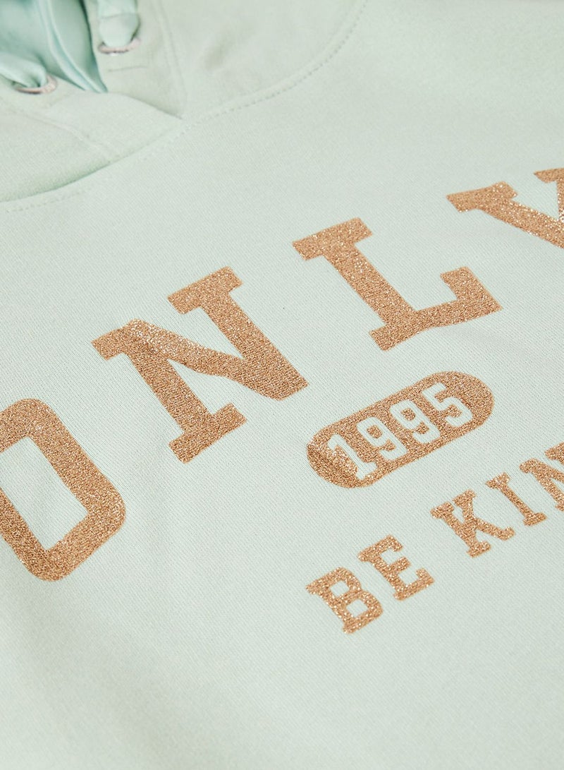 ONLY Kids Glitter Logo Hoodie - Image 3