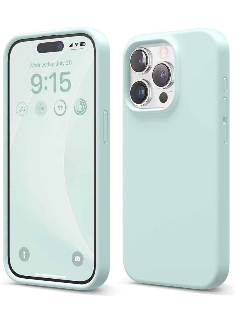 Rock Pow Compatible with iPhone 15 Pro Case Liquid Silicone Case Full Body Protective Cover Shockproof Slim Phone Case Anti-Scratch Soft Microfiber Lining 6.1 inch - Image 1