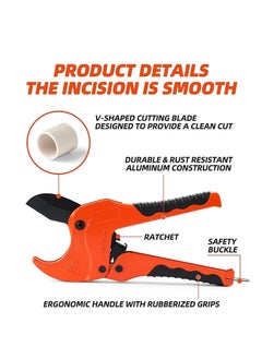 Y&D Pipe Cutter, High Performance Teflon blade Made Ratchet-type Cutter One-hand Fast Cutting Tool for PVC PPR PE PEX and Other Plastic  - Image 2