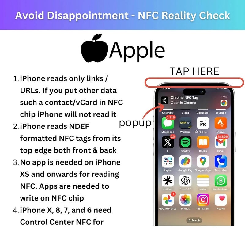 HiTags NFC Tag Sticker | NTAG213 | 144 Bytes Memory | Rewrittable | Compatible with All NFC Supported Phones & Readers - Image 3