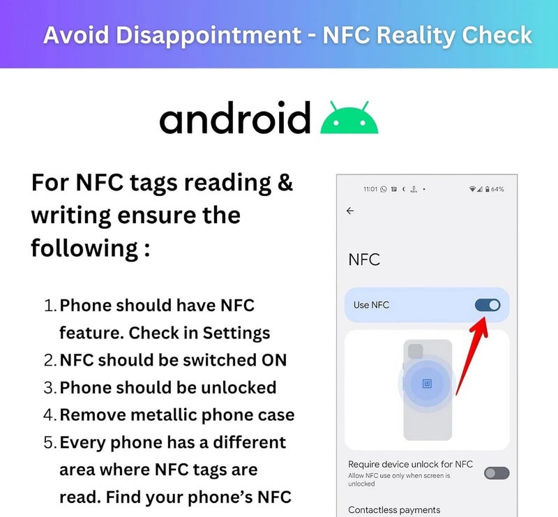 HiTags NFC Tag Sticker | NTAG213 | 144 Bytes Memory | Rewrittable | Compatible with All NFC Supported Phones & Readers - Image 4