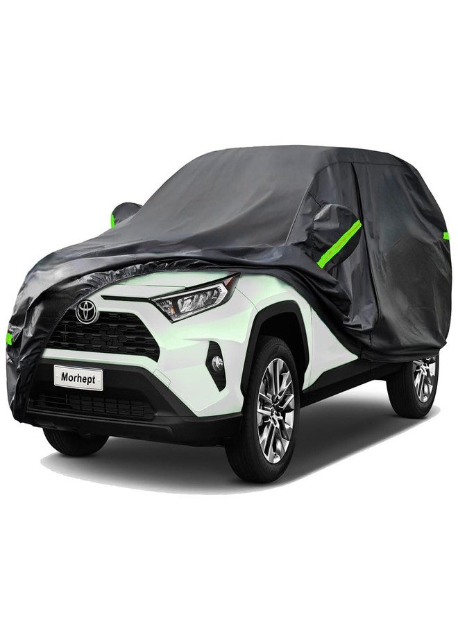 Morhept SUV Car Cover for Toyota RAV4, Custom Fit Waterproof All Weather Full Exterior Cover Rain Snow UV Protection Cover with Door Zipper - Image 1