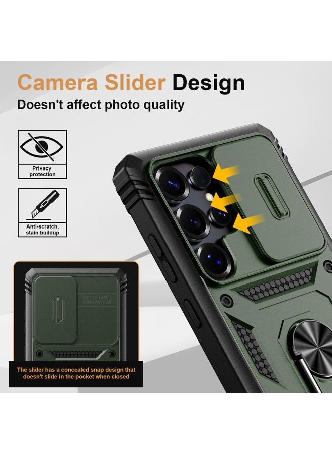 Pasnew Case for Samsung Galaxy A54 5G,Meatl Kickstand & Camera Slide Cover,Military Rugged Heavy Duty Multi-Layer Drop Shockproof Hard Shell A54 Cases,6.4 inch,Army Green - Image 2