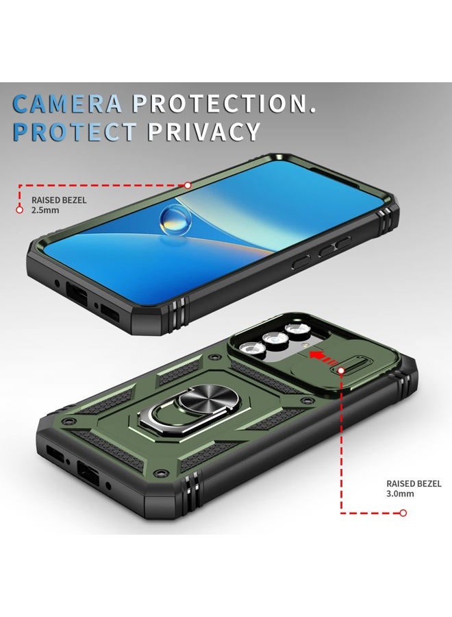 Pasnew Case for Samsung Galaxy A54 5G,Meatl Kickstand & Camera Slide Cover,Military Rugged Heavy Duty Multi-Layer Drop Shockproof Hard Shell A54 Cases,6.4 inch,Army Green - Image 4