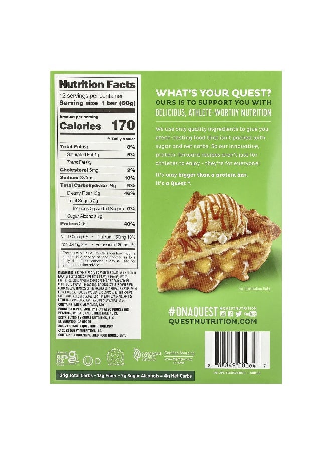 QUEST NUTRITION Quest Nutrition, Protein Bar, Apple Pie, 12 Bars, 2.12 oz (60 g) Each  - Image 2