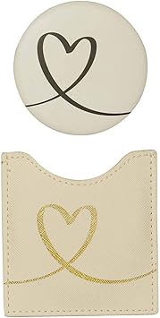 Draeger Heart Mirror Round Pocket Mirror to Take Anywhere All Occasions Dimensions 85 cm x 8 cm - Image 2