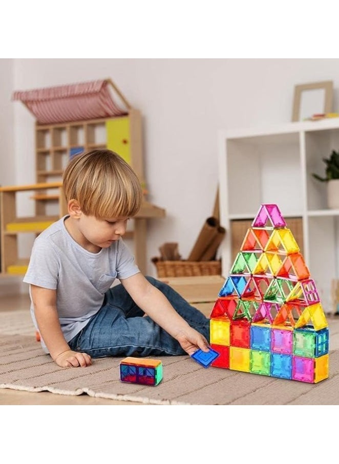 Piccasio Magnet Building Tiles - 30 Vibrant Clear Color Pieces for Early Learning, Brain Development, and Creative Magnetic Block Construction Play  - Image 4