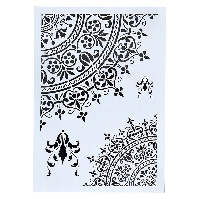 SLGIFT DIY Decorative Mandala Stencil Template for Painting on Walls Furniture Crafts Mandala A4 Size