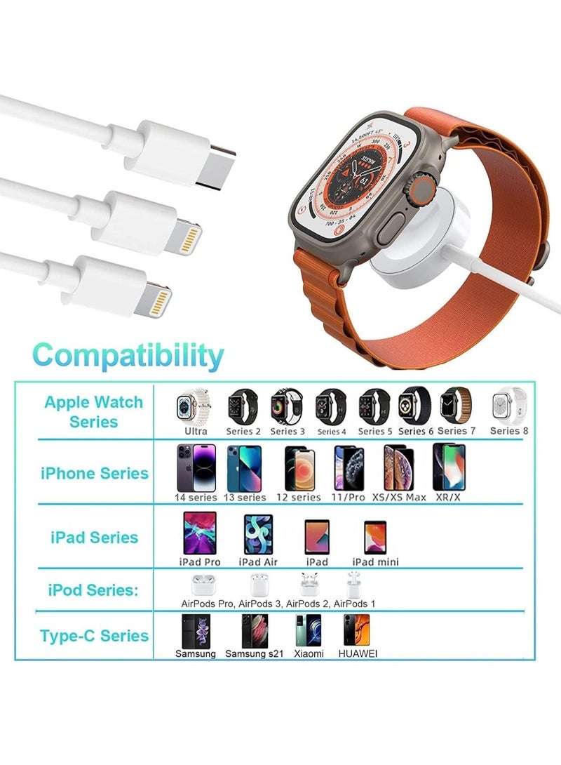 Captaintech Watch Charger Compatible with Apple Watch Charger, Watch Charger Charging Cable for Watch Series 7/6 /5/4 /3/2 /SE, Magnetic Fast Charger Cord for iWatch Portable Charging - Image 5
