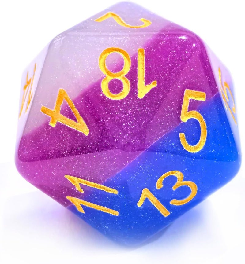 Bescon Jumbo 20 Sides Dice 1.5 inch in Colorful Multi-Layer Design, 38MM Over-Sized D20 Dice Big Size Multi Layered with Rich Colors - Image 5