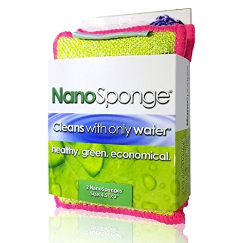Life Miracle Nano Sponge Cleaning Sponges. Supersized Everyday Heavy Duty Household Kitchen and Dish Sponge. 2 Pack. 4.5 x 3 - Image 1