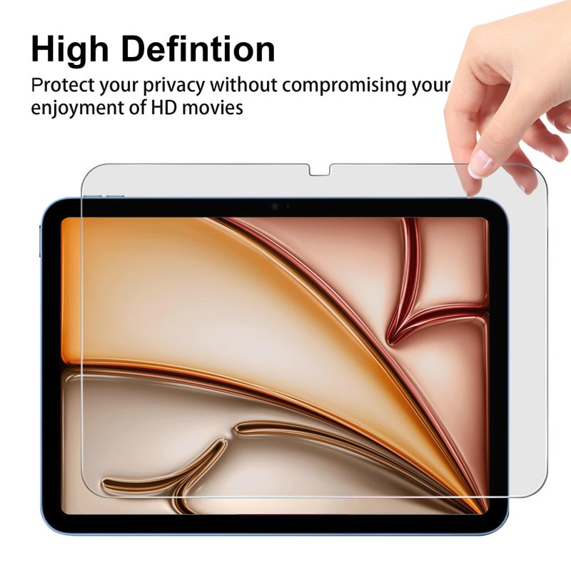 Juvraixo Privacy Screen Protector for iPad Pro 13 Inch 2025/2024 [8th/7th Generation,M5/M4] , iPad Air 13 Inch 2025/2024 [7/6th Generation,M3/M2] 9H Tempered Glass Anti-Spy [Face ID & Apple Pencil Compatible] Case Friendly HD Clear Case Friendly - Image 5