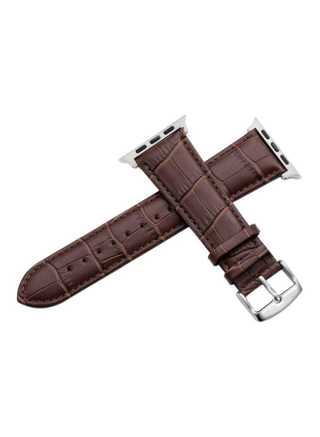 NIBEMINENT Replacement Band For Apple Watch Series 42/44mm Brown 