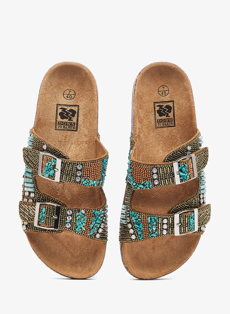 DOWN TO EARTH Casual Flat Sandal