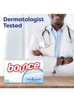 Bounce Free & Gentle Unscented Fabric Softener Dryer Sheets for Sensitive Skin, 120 Count  - Image 3