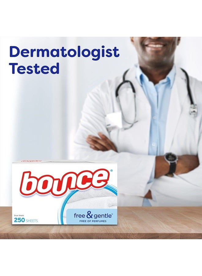 Bounce Free & Gentle Unscented Fabric Softener Dryer Sheets for Sensitive Skin, 120 Count  - Image 3