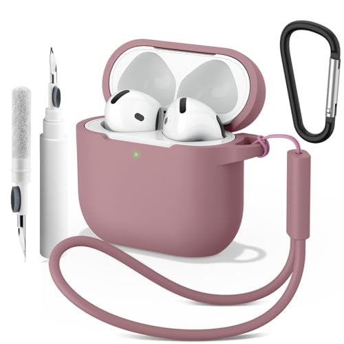Meliya Case for AirPods 4 (2024), Wireless Charging, Powerful Drop Protection, Tough Magnetic Cover with Cleaning Pen for Apple AirPods 4th Generation- Pink - Image 1