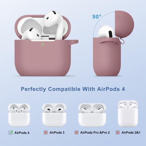 Meliya Case for AirPods 4 (2024), Wireless Charging, Powerful Drop Protection, Tough Magnetic Cover with Cleaning Pen for Apple AirPods 4th Generation- Pink - Image 4
