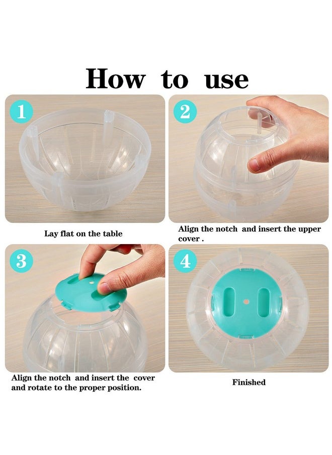 Sumind - 2 Pieces Hamster Exercise Ball, 5.7 Inch Guinea Pigs Running Ball Transparent Plastic Hamster Wheel for Dwarf Rabbits Small Pets to Reduce Boredom and Increase Activity - Image 1