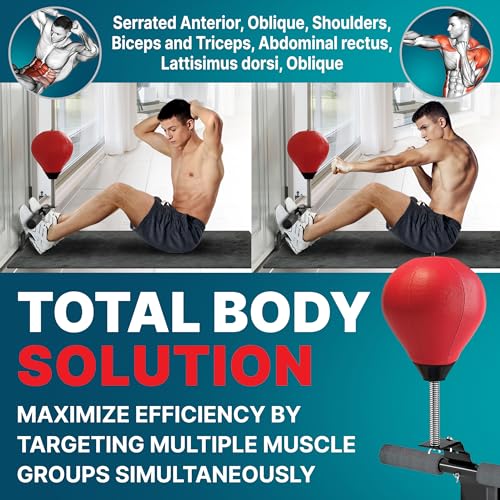 GLACIAL Doorway Sit-Up Exercise Bar with Punching Bag - Complete Upper Body and Abs MMA Workout in One - Image 4