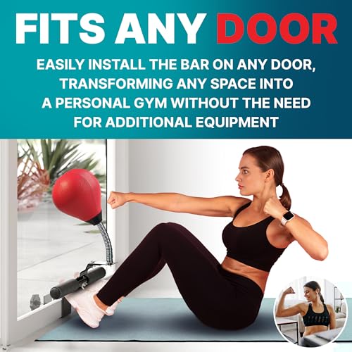 GLACIAL Doorway Sit-Up Exercise Bar with Punching Bag - Complete Upper Body and Abs MMA Workout in One - Image 5
