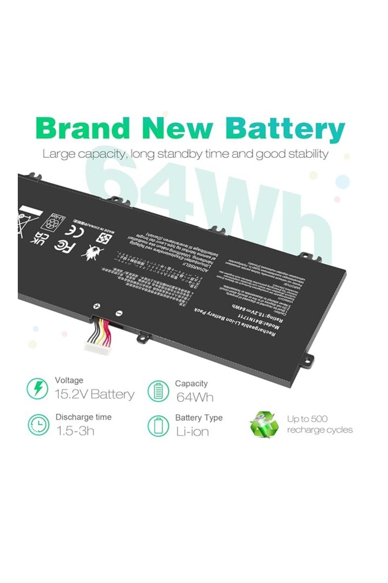 Terabyte بطارية لابتوب أسوس B41N1711 ROG GL503VD GL703V GL703VD FX503VM FX63VD - Image 2