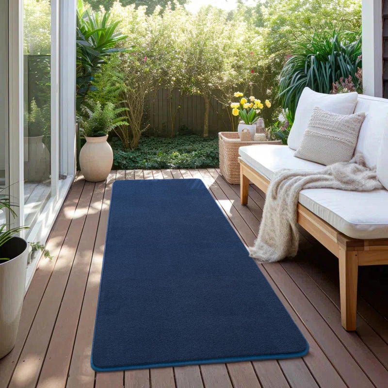 HOMORE 2x4 عداء البساط الأزرق الداكن السجاد لغرفة النوم غرفة المعيشة سميكة رغوة الذاكرة البساط لجانب السرير غير زلة سجادة قابلة للغسل للمطبخ مدخل أشعث منطقة البساط لغرفة النوم غرفة الحضانة مكتب المنزل - Image 1